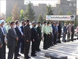 حضور بخشدار مرکزی اسلامشهر در مراسم غبار روبی مزار شهدا اسلامشهر