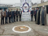 آیین کلنگ زنی  احداث مدرسه  شش کلاسه  «مرحوم نعمت الله زمانیان »  در شهر احمدآبادمستوفی